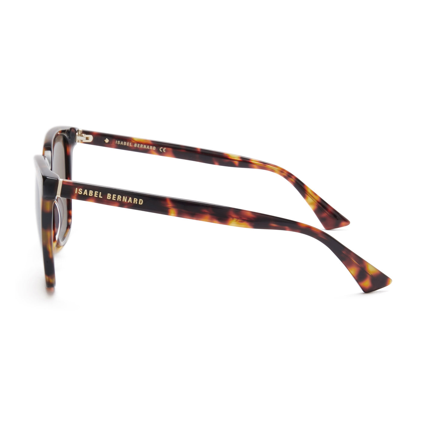 Isabel Bernard La Villette Raison Brown Tortoise Vierkante Sunglasses IB400007-14-14