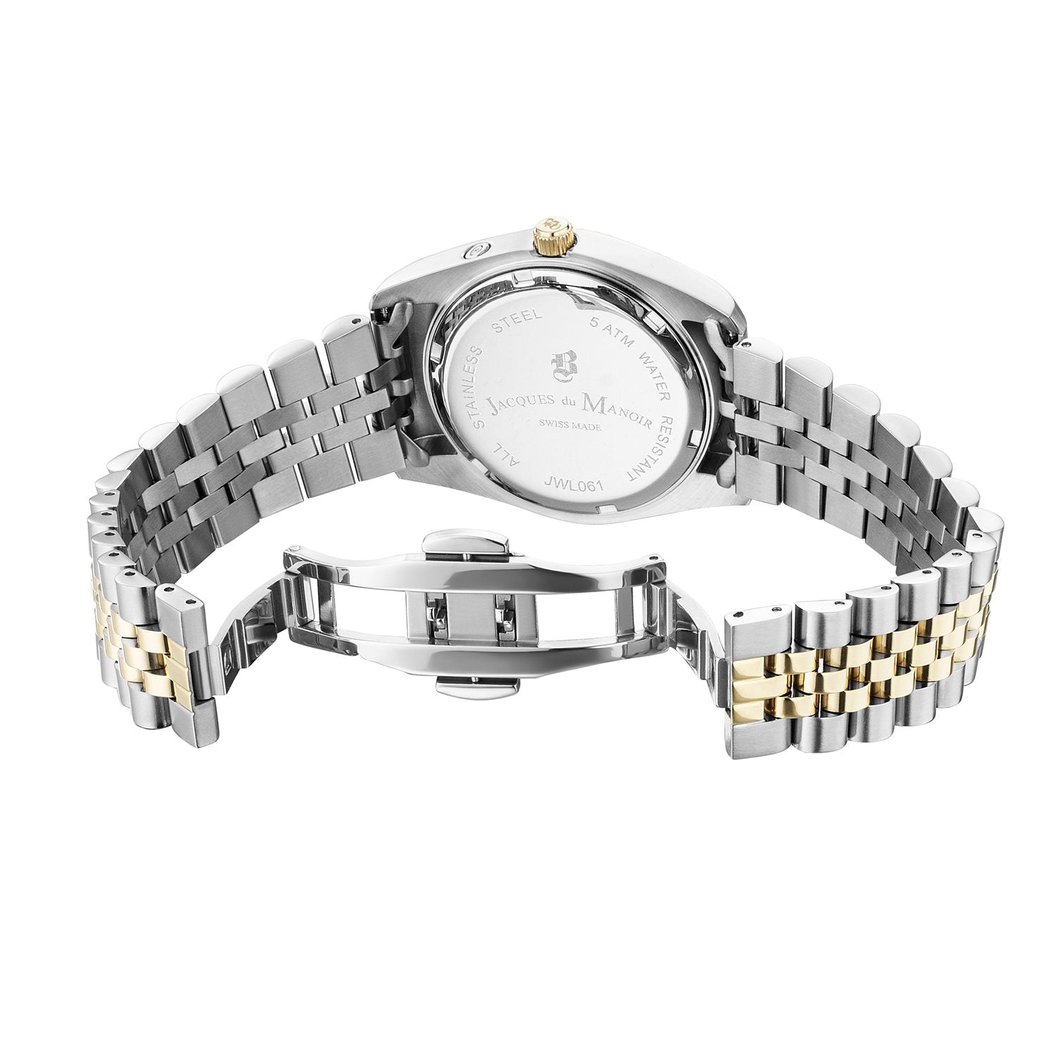 Jacques du Manoir Inspiration Multifunction Silver and Gold-Coloured Stainless Steel Unisex Watch JWN06102