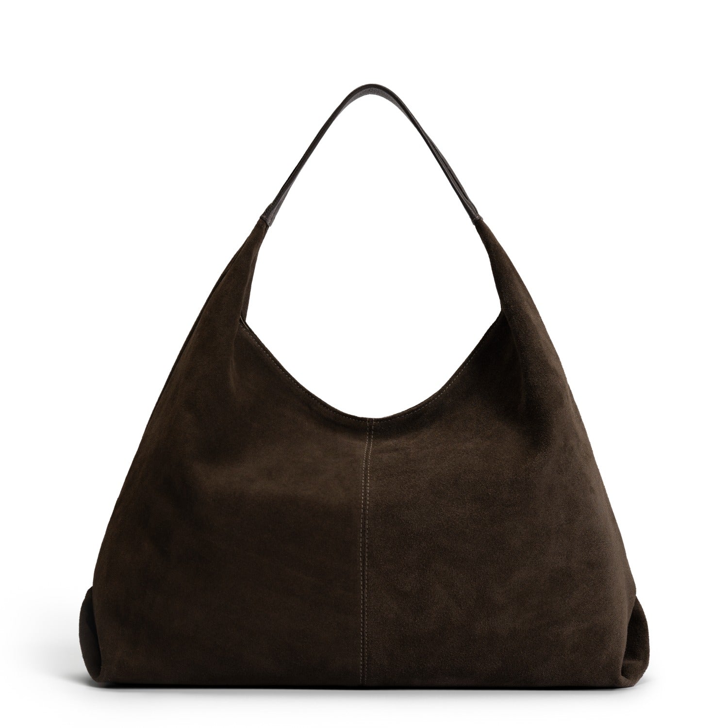 Isabel Bernard Honoré Grace dark brown suede shoulder bag IB25093-131
