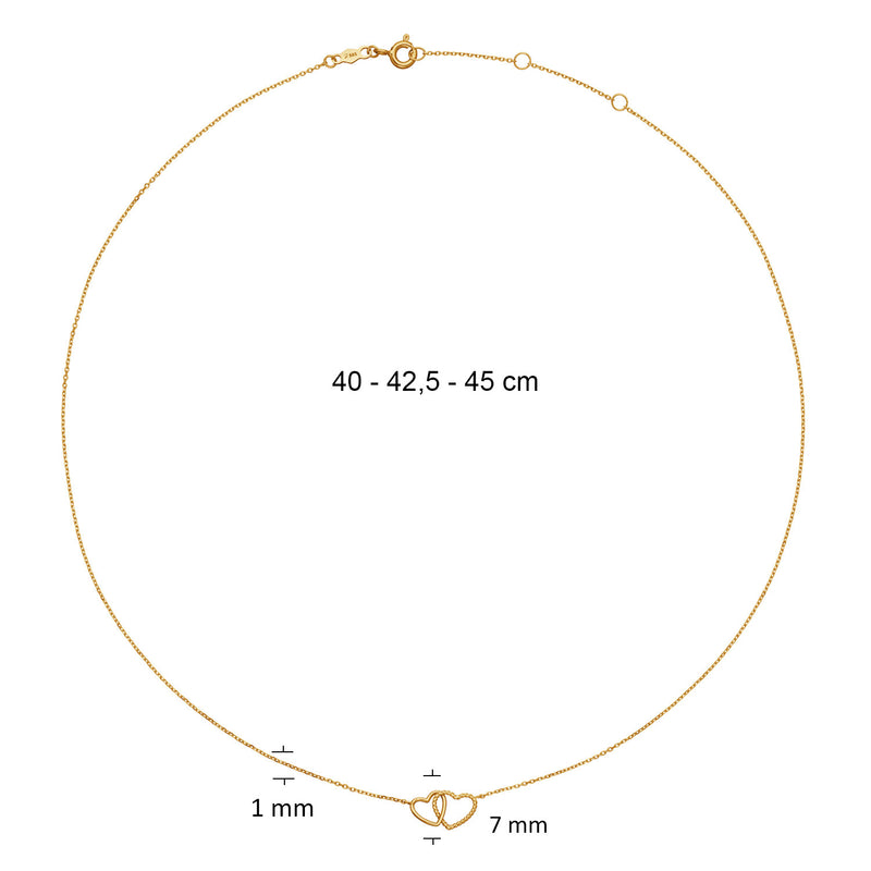 Jackie Gold Connected Love 14 Karat Gold Necklace JKN25.559-zoom-