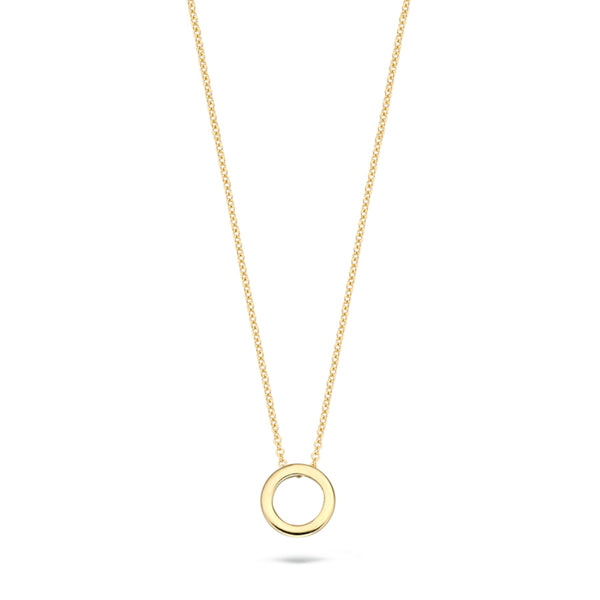 Ketting met ronde hanger ⌀ 7.2 mm 14k goud