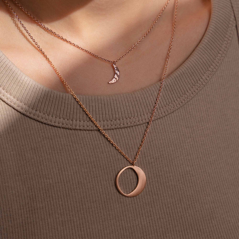 Violet Hamden Luna 925 Sterling Zilveren Roségoud Plated Ketting met Manen VH10105-zoom-