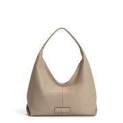 Isabel Bernard Honoré Grace mini taupe leren handtas van kalfsleer IB21132-078