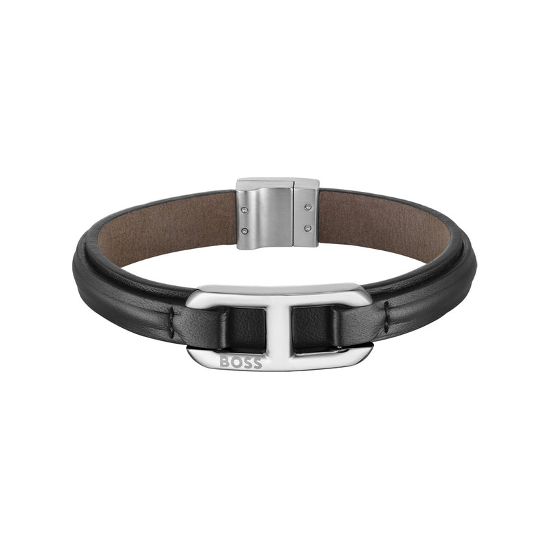 Hugo Boss BOSS Black Leather Bracelet HBJ1580783M-zoom-