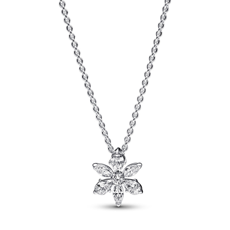 Pandora Timeless 925 Sterling Silver Sparkling Herbarium Cluster Pendant Necklace 392387C01-45-zoom-