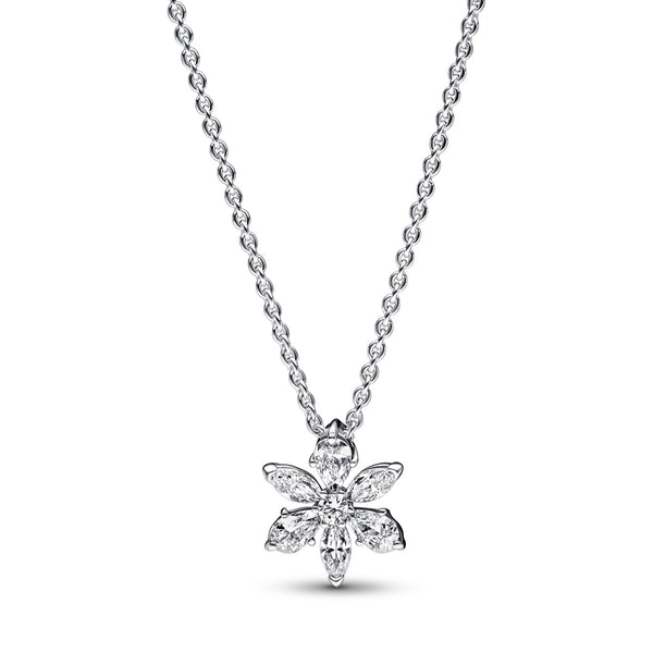 Pandora Timeless 925 Sterling Silver Sparkling Herbarium Cluster Pendant Necklace 392387C01-45