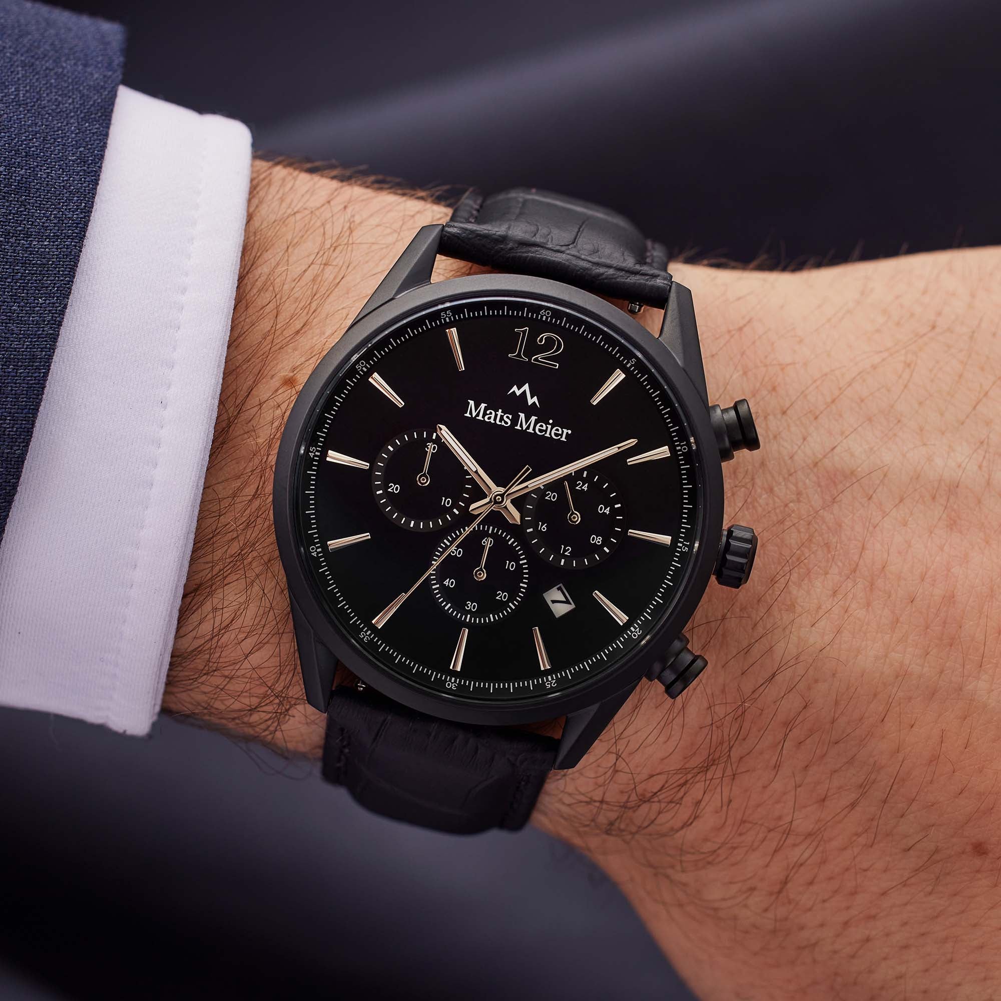 Mats Meier Grand Cornier Chrono Mat Black Watch MM00102