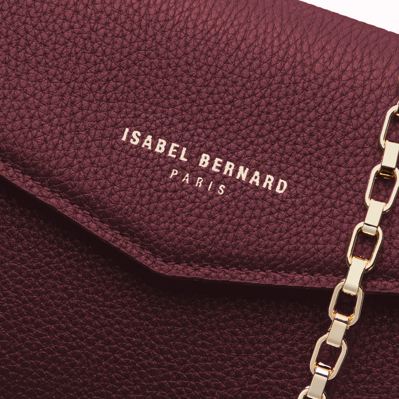 Isabel Bernard Honoré Lina Bordeauxrode Clutch Met Afneembare Schouderketting IB21135-052-zoom-