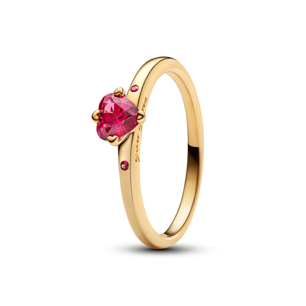 Pandora Love Gold coloured Heart Ring 166574C01