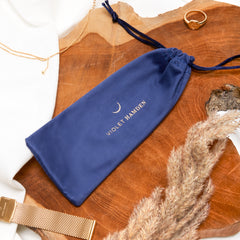 Violet Hamden Sunrise Rose Gold Coloured Mesh Watch Strap (14 mm) VH43008