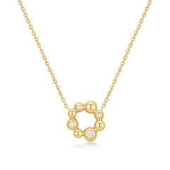 Ania Haie Melodic Poet Gold Asym. Beaded Circle Necklace S AH-N066-03G