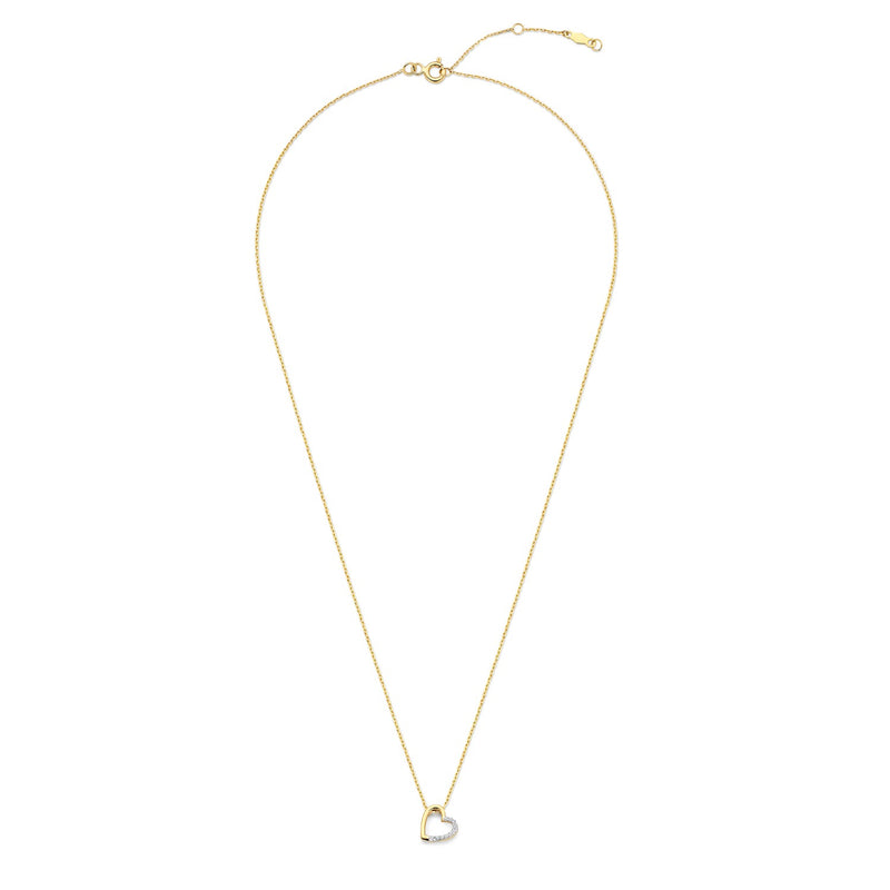 Isabel Bernard De la Paix Léna 14 karaat gouden ketting met diamant 0.03 ct IBD350029-zoom-