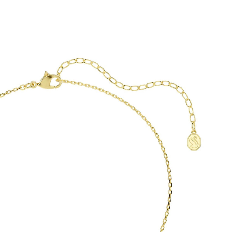 Swarovski Chroma Gouden Ketting met Blauwe Kristallen Hanger 5757786-zoom-