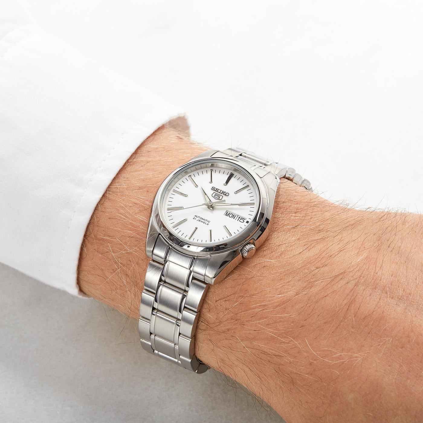 Seiko 5 Sports Silver Automatic Watch SNKL41K1