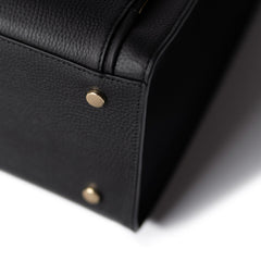 Isabel Bernard Honoré Nadine Black Leather Handbag made of Calfskin IB25032