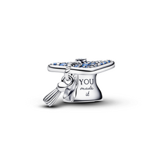 Pandora Moments Sparkling Blue 2026 Graduation Cap Charm 794461C01