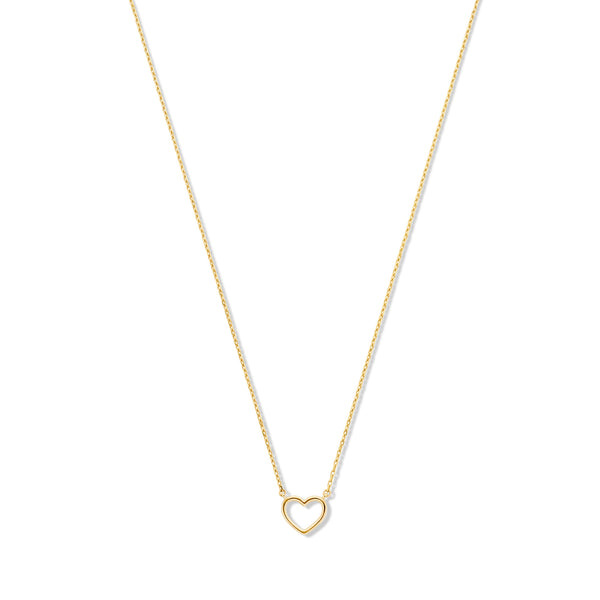 Belleville Amore 14 karaat gouden ketting met hartje