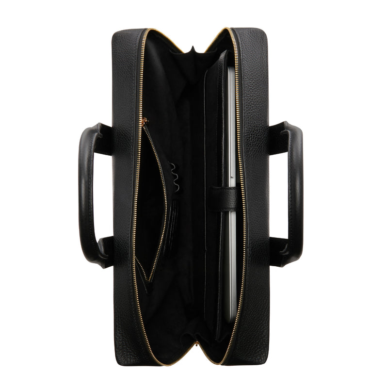 Isabel Bernard Honoré Anique Zwarte Kalfsleren Handtas IB25071-zoom-