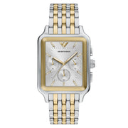 Emporio Armani Rectangular Silver Dial Watch AR11752