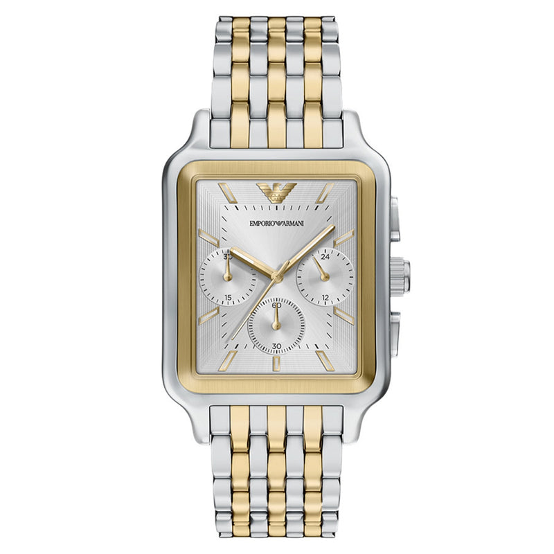 Emporio Armani Rectangular Silver Dial Watch AR11752-zoom-