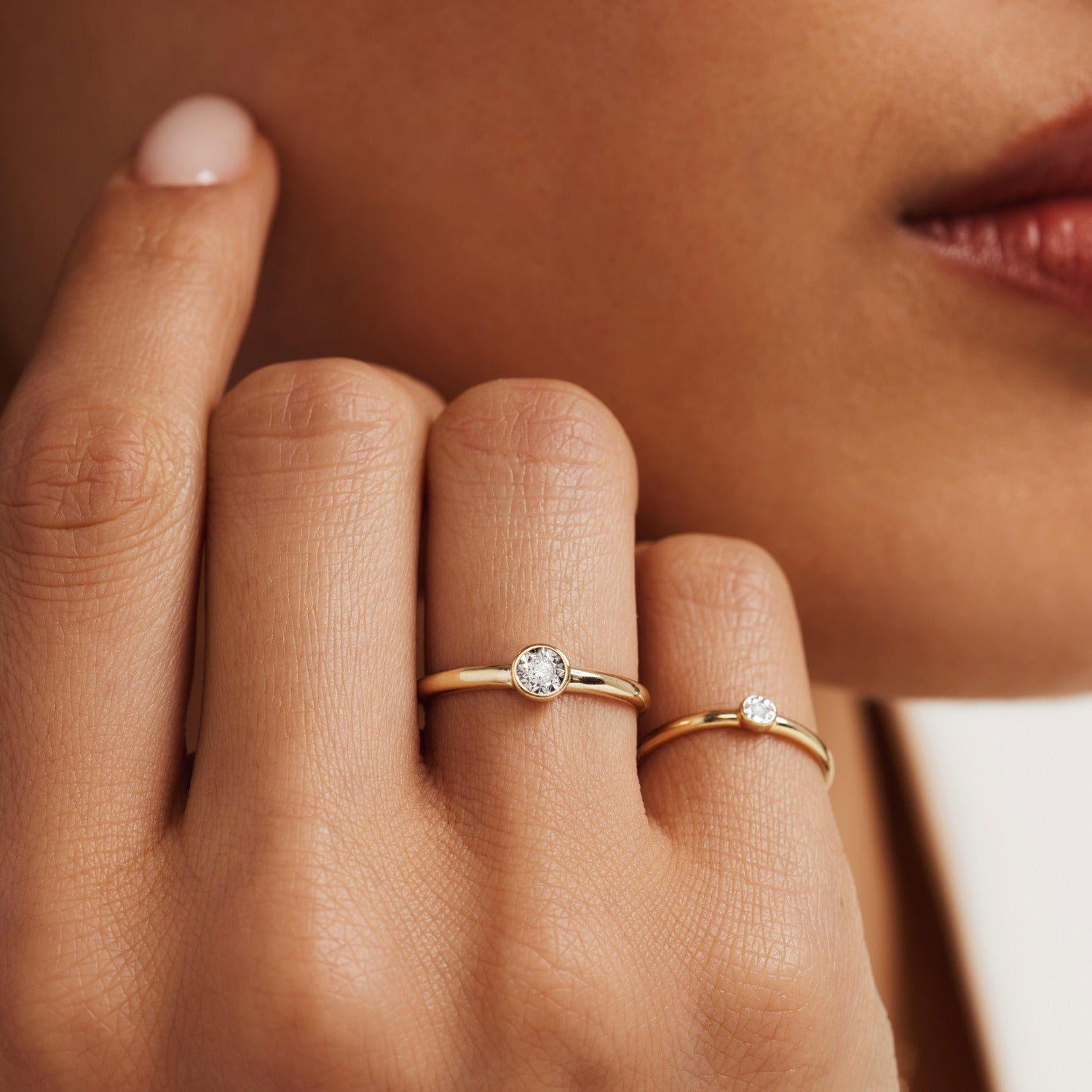 Isabel Bernard De La Paix Inaya 14 Carat Gold Ring | diamond 0.02 ct | IBD330025-48