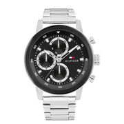 Tommy Hilfiger Rocky Zilver en Zwart Herenhorloge TH1792181