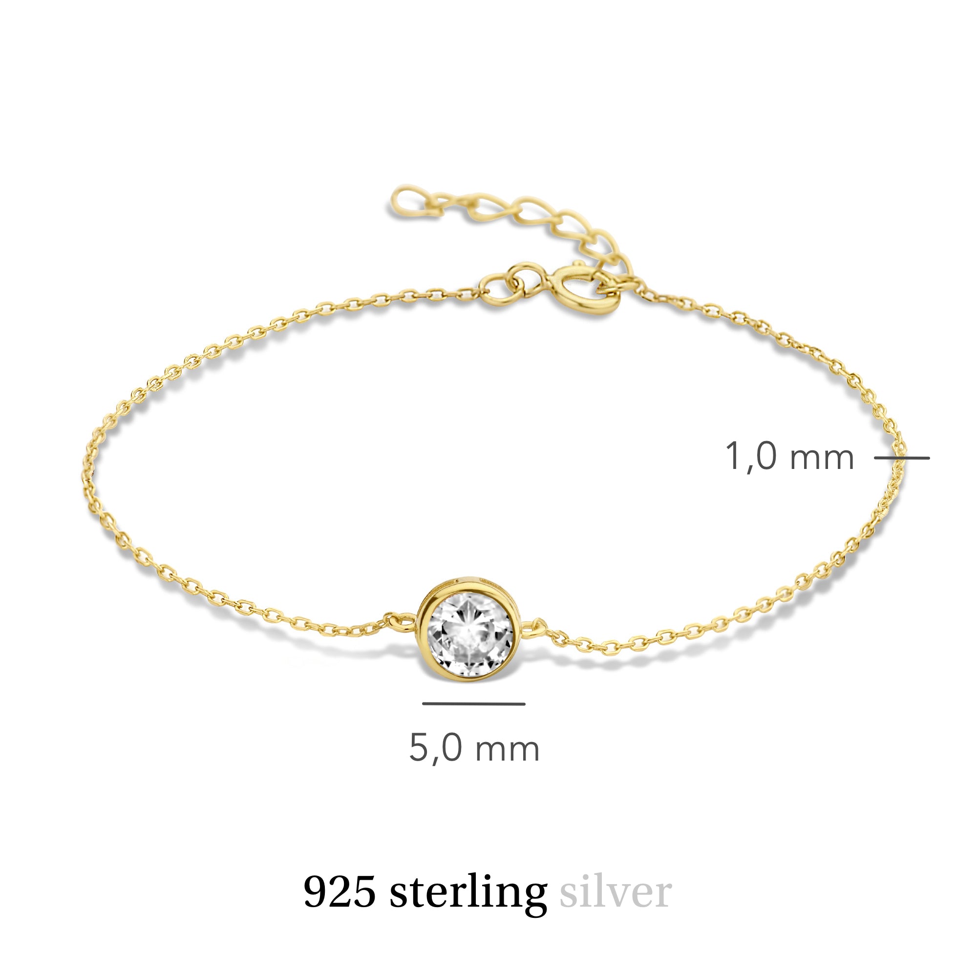 Violet Hamden Venus 925 Sterling Silver Gold-coloured BraceletwithBirthstone VH320010-NOV