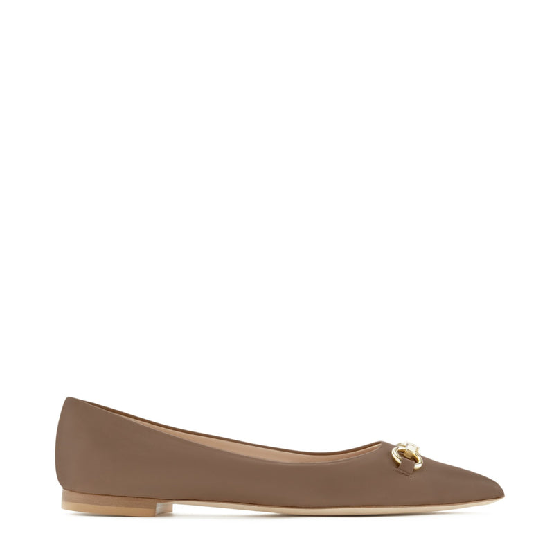 Isabel Bernard Vendôme Elita taupe leren ballerina's van kalfsleer IB51002-03-41-zoom-