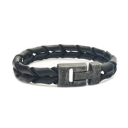 Josh Leather Bracelet 09284-BRA-VB/BLACK/M