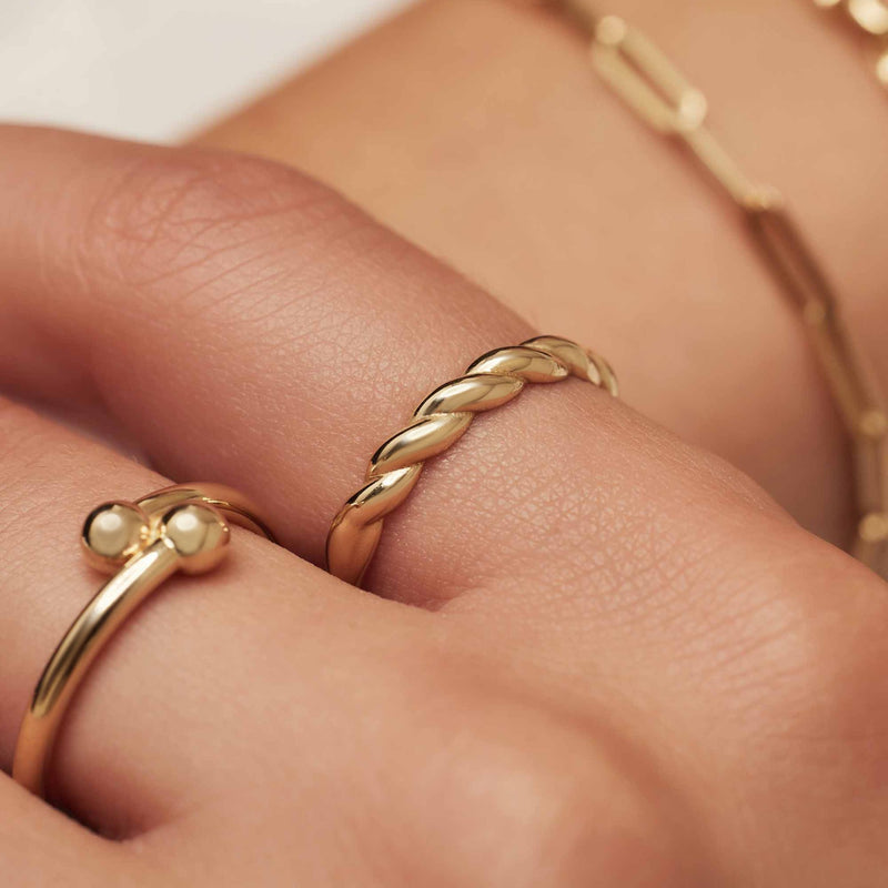 Isabel Bernard Rivoli Laurance 14 Karaat Gouden Ring IB330098-48-zoom-