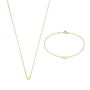 Isabel Bernard Cadeau d'Isabel 14 karaat gouden collier en armband giftset IB90062