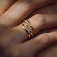 Parte Di Me Santa Maria della Base 925 sterling zilveren gold plated ringen PDM33034-58