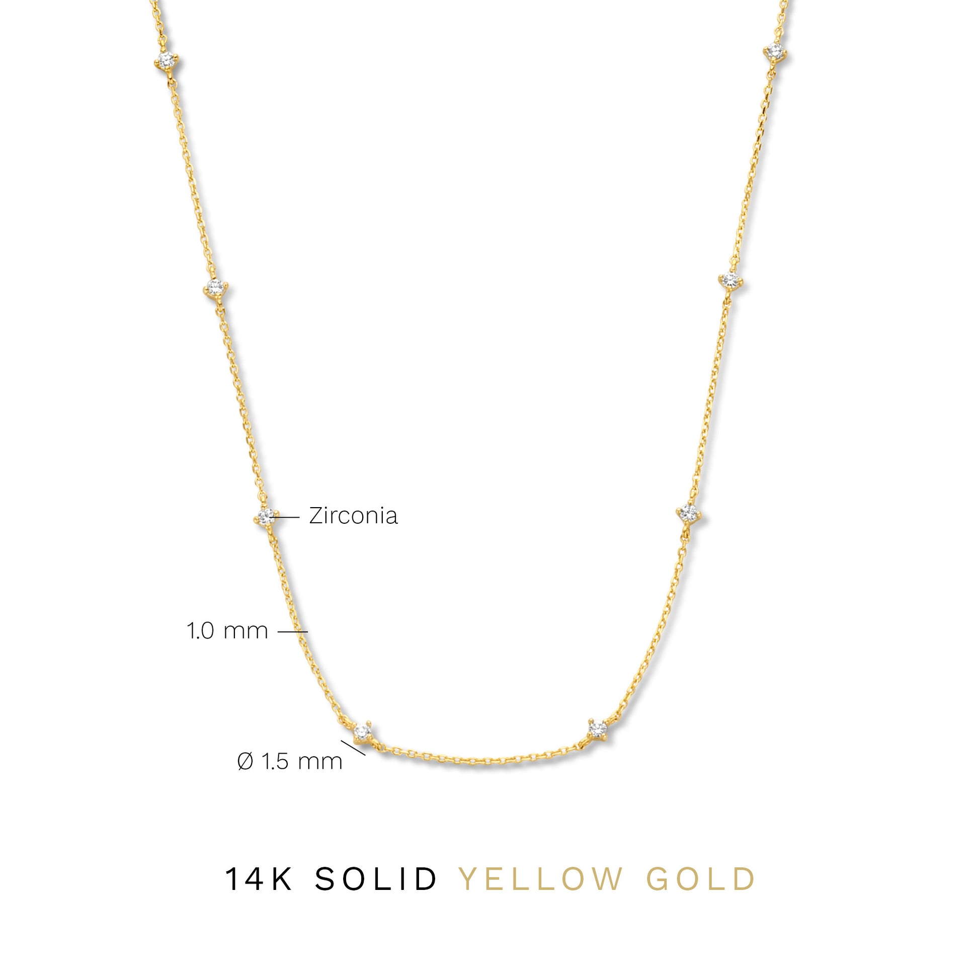 Isabel Bernard Rivoli Esmée 14 Carat Golden Necklace IB340123