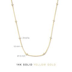 Isabel Bernard Rivoli Esmée 14 Carat Golden Necklace IB340123