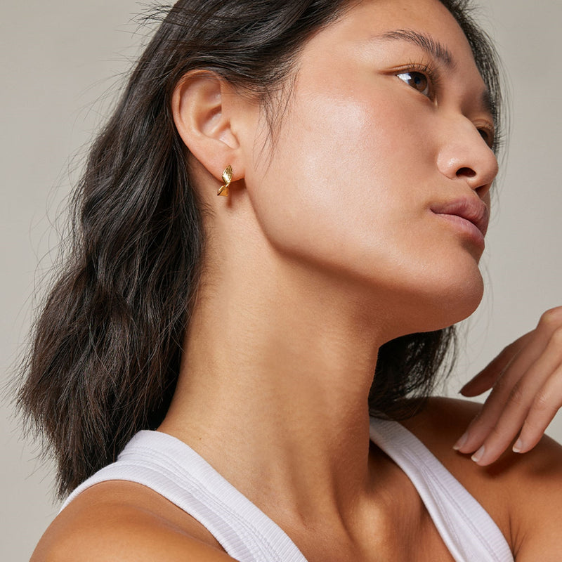 ENAMEL Copenhagen Daia 925 Sterling Zilveren Oorbellen Met Gouden Plating E343GM-zoom-