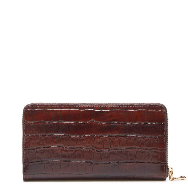 Isabel Bernard Honoré Léa Croco Bruine Ritsportemonnee IB23006-zoom-