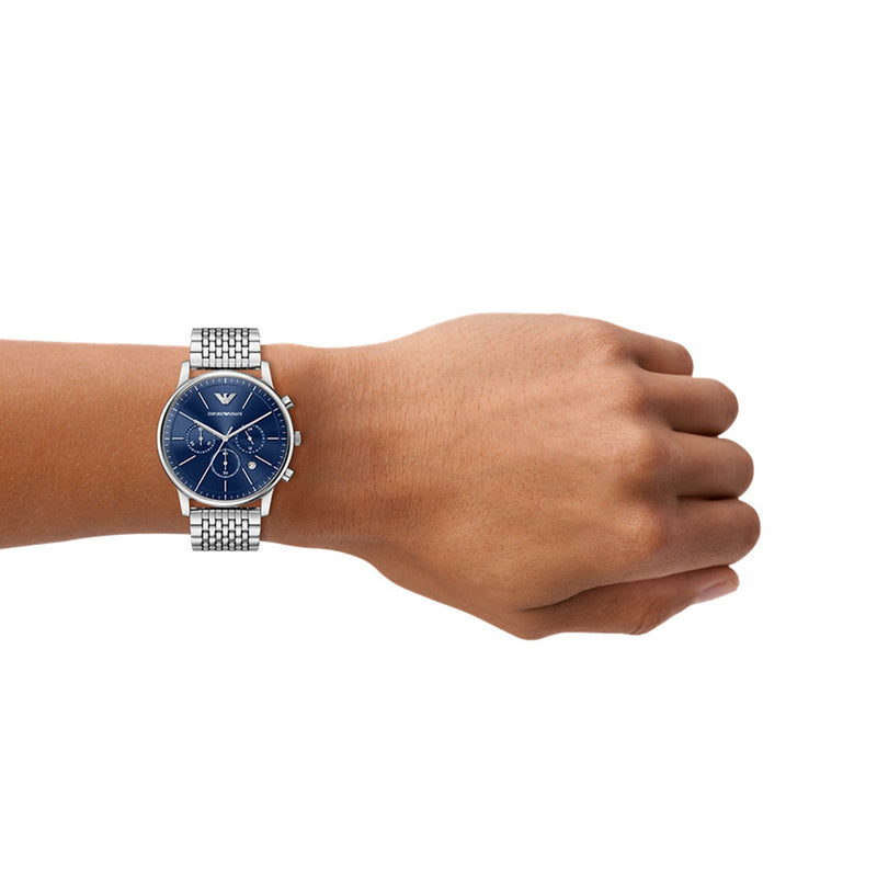 Emporio Armani Round Blue Dial Watch AR11771-zoom-