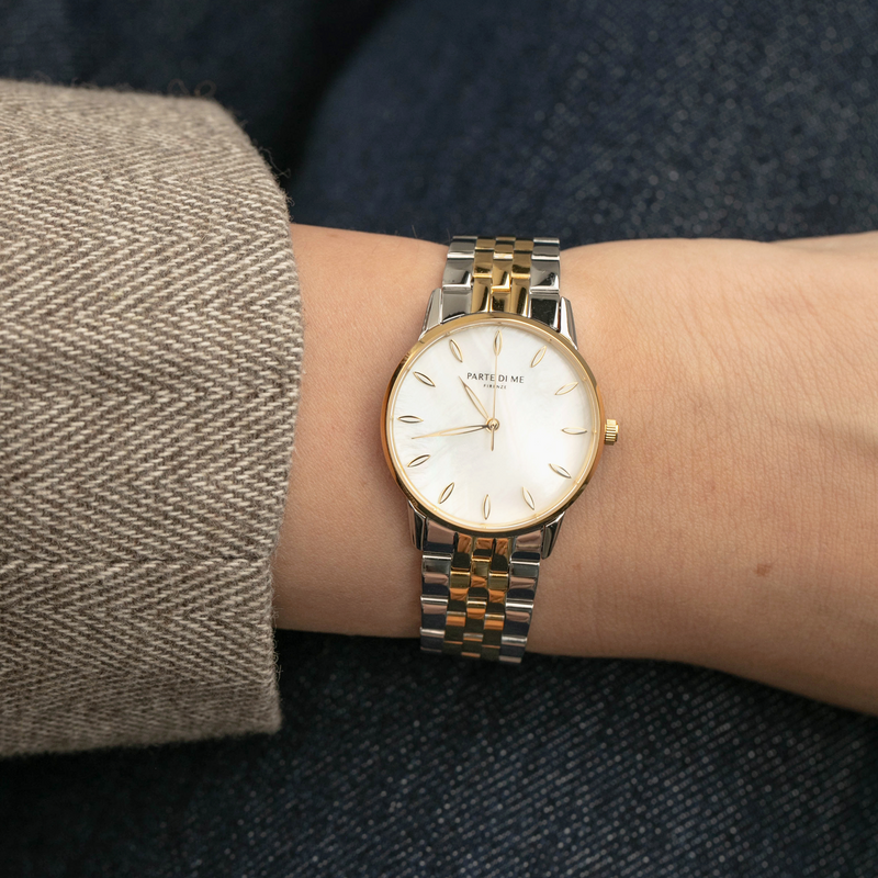 Parte Di Me Orologio rond dames horloge goud- en zilverkleurig PDM09043-zoom-