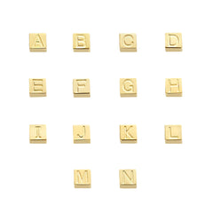 Isabel Bernard Le Carré Felie 14 Carat Golden Initial Charm cube IB340043