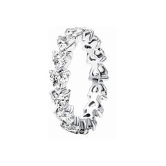 Pandora Timeless 925 Sterling Silver Hearts Ring 193103C01-52