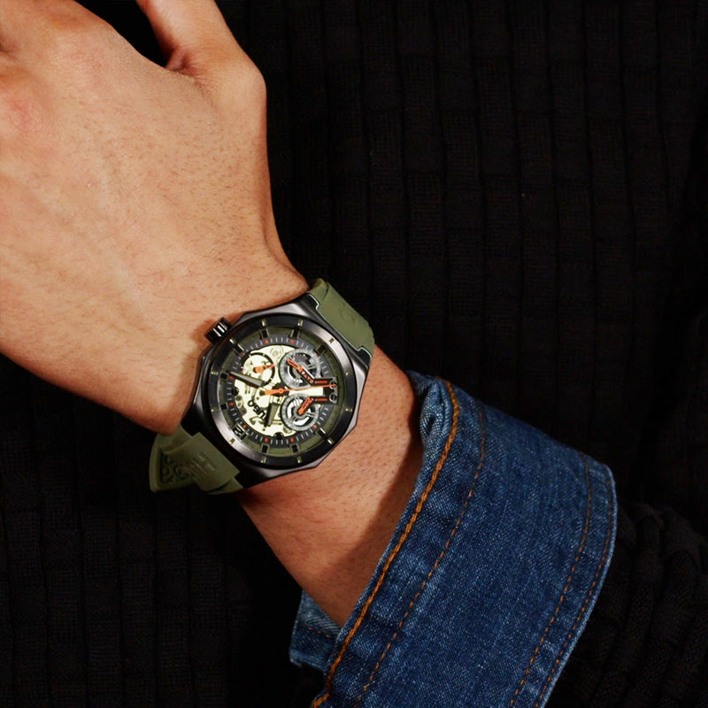 Hugo Boss HUGO #GRAIL SKELETON Groen Heren Horloge 2002-HU1530376-zoom-