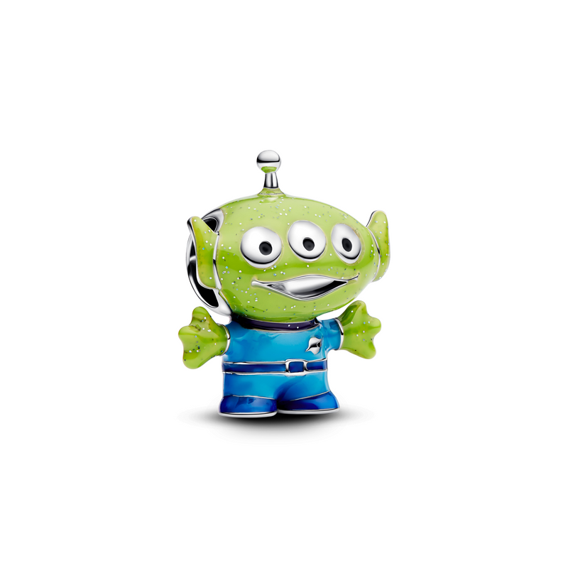 Pandora Collabs 925 Sterling Silver Disney Pixar Alien Charm 794024C01-zoom-