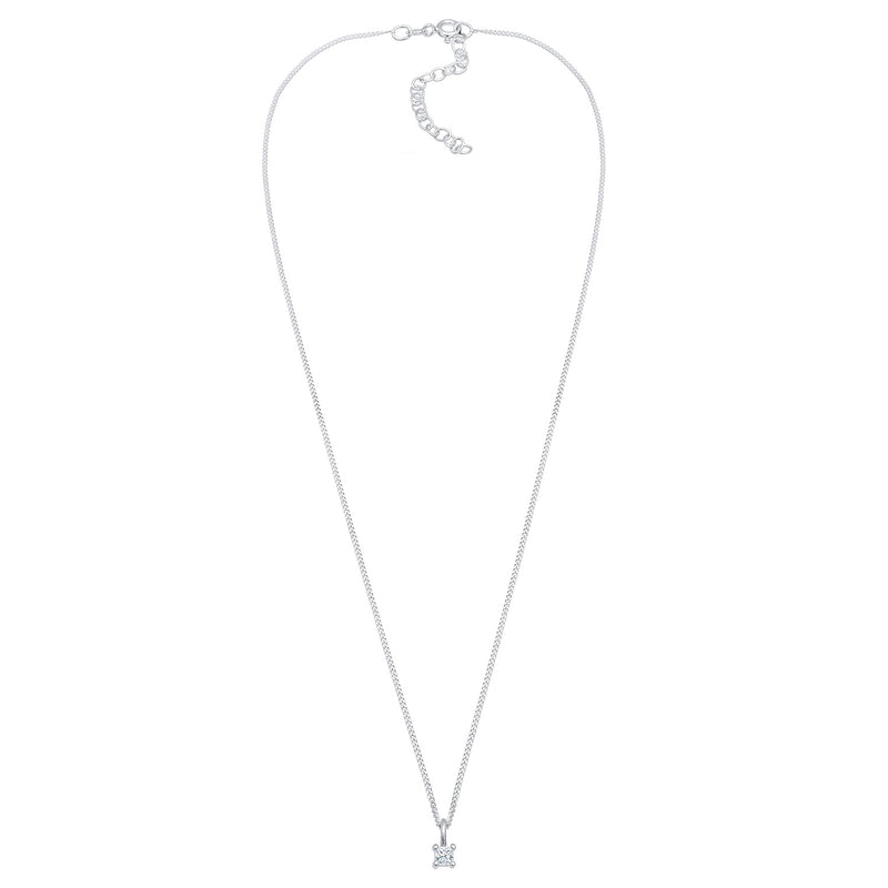 Elli 925 Sterling Silver Solitaire Necklace with Diamond (0.1 ct) 2004-BF-0007590-001-zoom-