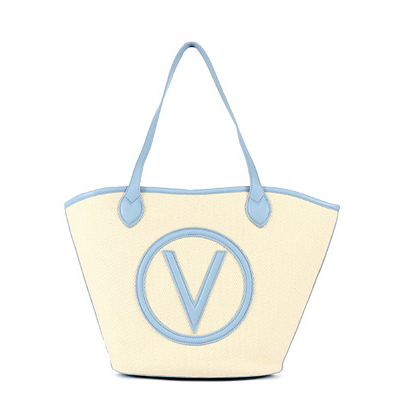 Valentino Bags Covent Beige & Brown Shopper VBS7QO02CANNATURALE/CUOIO-zoom-