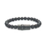 Josh Black Natural Stone Bracelet 09285VB/LAVA/MED