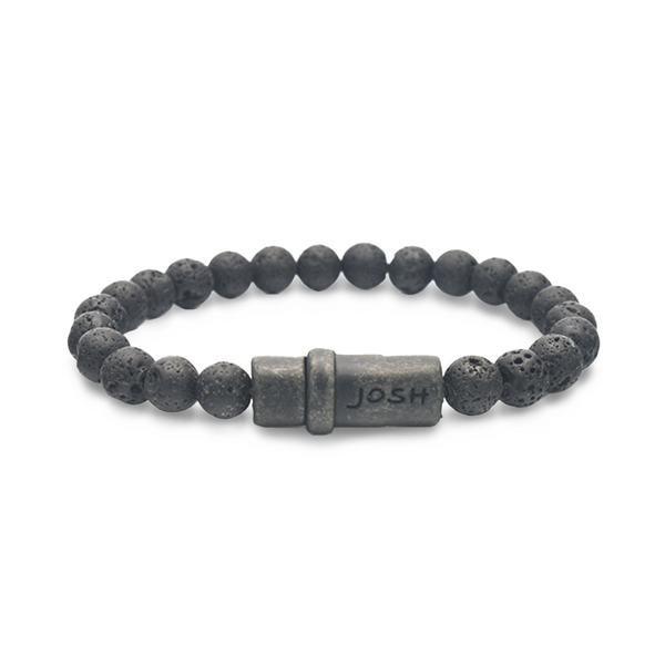 Josh Black Natural Stone Bracelet 09285VB/LAVA