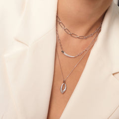 Ania Haie Tough Love 2 925 Sterling Silver Necklace 2002-AH-N051-01H