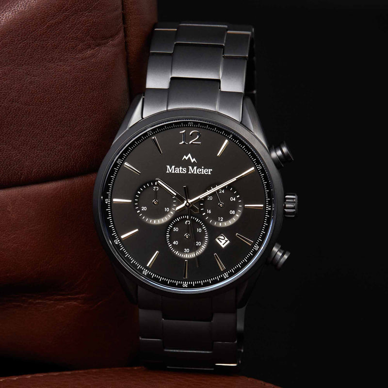 Mats Meier Grand Cornier Chrono Mat Zwart Horloge MM00109-zoom-