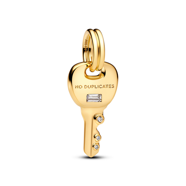 Pandora Moments Gold Plated Key Hanging Charm 764347C01