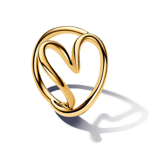 Pandora Essence Gold Plated Organisch Gevormde Hart Ring 163288C00